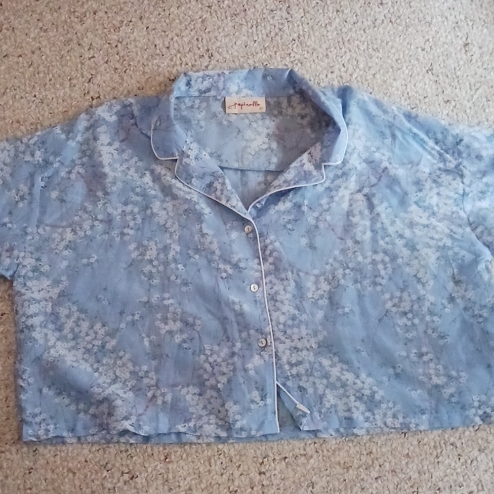 PAPINELLE Floral Kimono Style Button Down - Picture 5 of 7